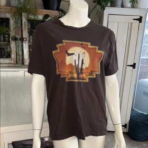 Canvas Bella size, large Graphic southwestern Brown T-Shirt